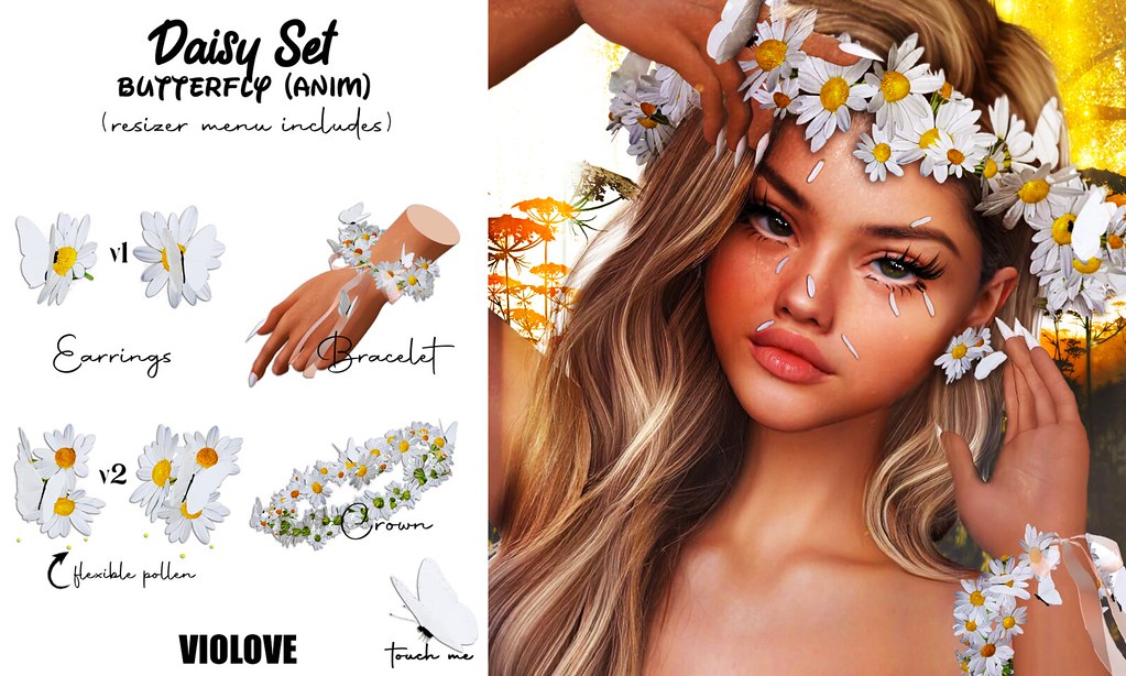 🎁 GIVEAWAY 🎁 VIOLOVE / Daisy Set / Butterfly (ANIM)