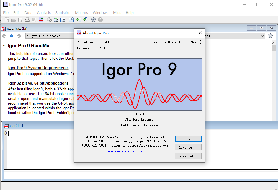 Working with WaveMetrics Igor Pro 9.02 full license