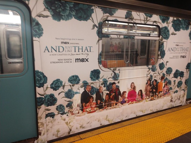 and just like that - a subway car ad