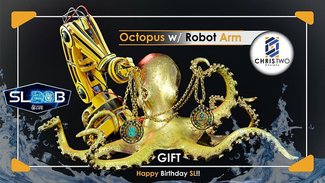 Shop And Hop Gift - SL20B - OctopusWithRobotArm - ChrisTwoDesigns