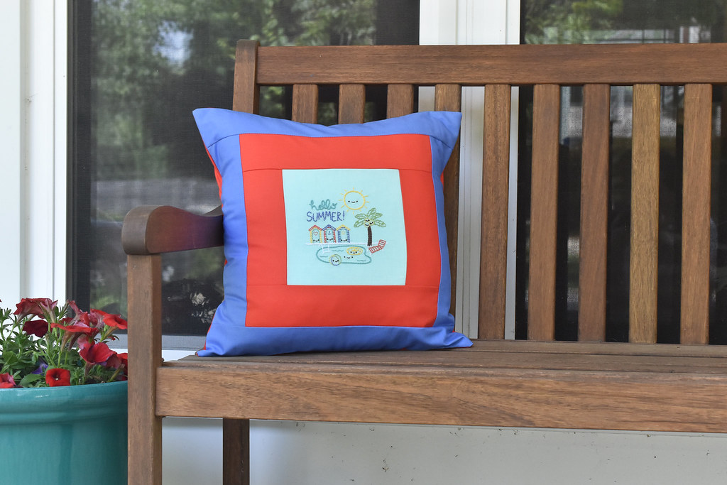 DIY Embroidered Pillow Cover
