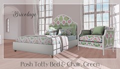 Bricolage Posh Totty Bed & Chair, Green