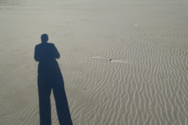 self-portrait on a beach