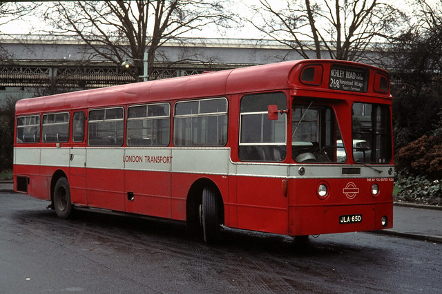 London Transport . MB14 JLA65D . Golders Green Station , North-West London . October-1971 .