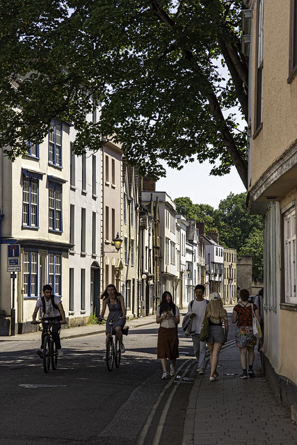 Students and bikes, Holywell Street, Oxford