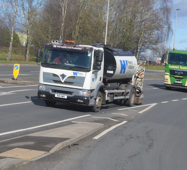 Henry Williams K10 HWS Driving Along the A5 Passing Gledrid Services