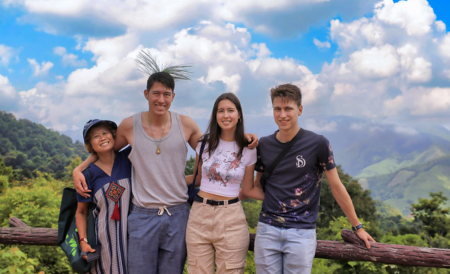 Family portrait amidst the beauty of Doi Phu Kha National Park