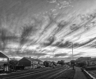 Sunset & Clouds…….Monochrome version of last image.
