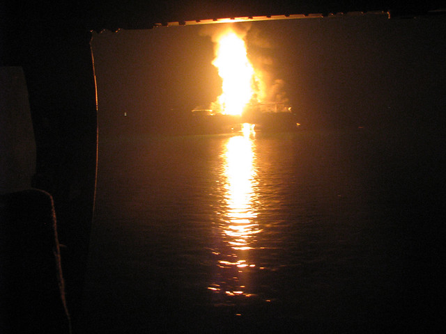 Deepwater Fire and Oil Spill, Gulf of Mexico, Louisiana