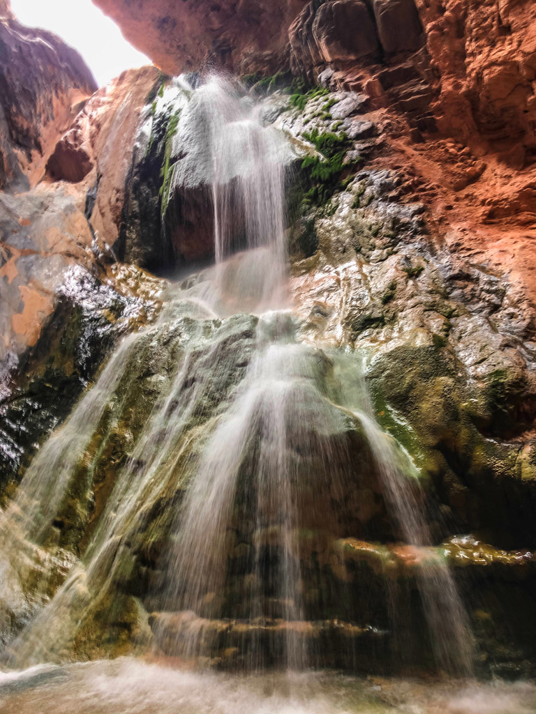 Travertine Grotto waterfall on the Hualapai Indian Reservation, Grand Canyon, Arizona