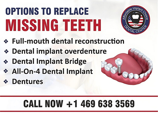 Options To Replace Missing Teeth