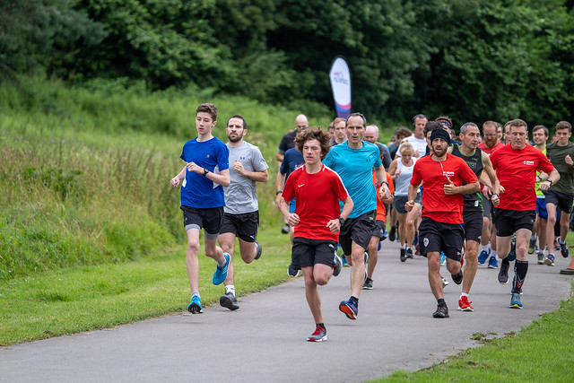 Liverpool, UK - July 13th 2019: Runners get underway at parkrun