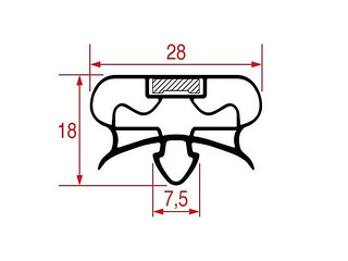 Guarnizione magnetica 677x573mm frigorifero Oztiryakiler