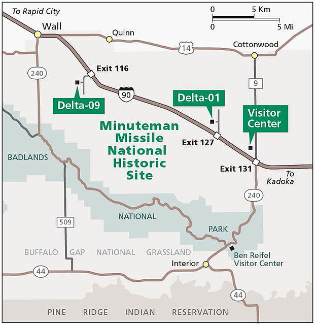 Park and Area Map, Minuteman Missile National Historic Site