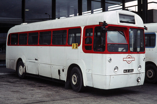 Halls Coaches ( Silverline Tours ) . Hounslow , West London. NLE656 . Heathrow Airport , London . February-1972 .