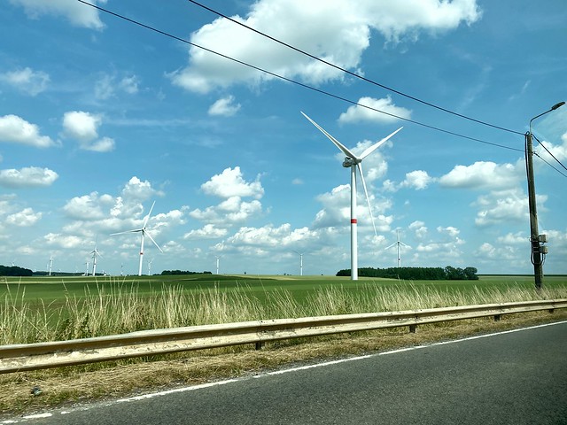 Clouds and wind turbines