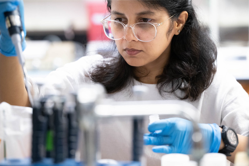 Jyoti Yadav is pictured in a research lab
