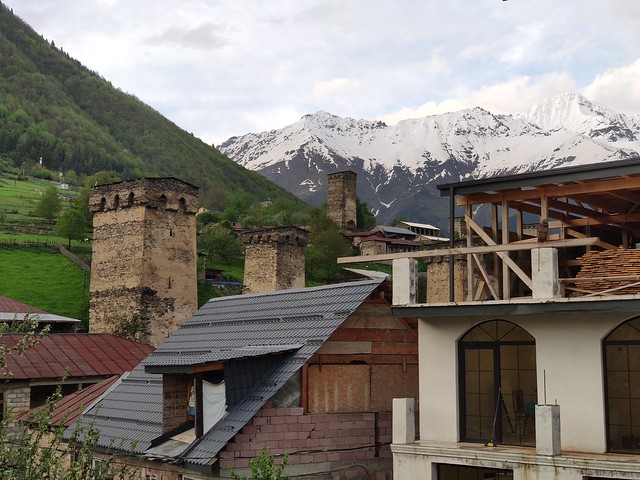 View from our Balcony - Mestia, Caucasus Mountains, Georgia