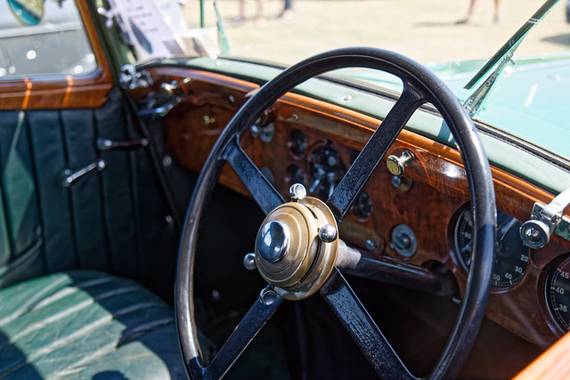 1935 Bentley 3.5L 3669 cc cockpit dashboard Hatfield Heath Festival 2023
