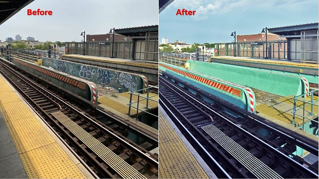 Before and After Photos of 121 St Station