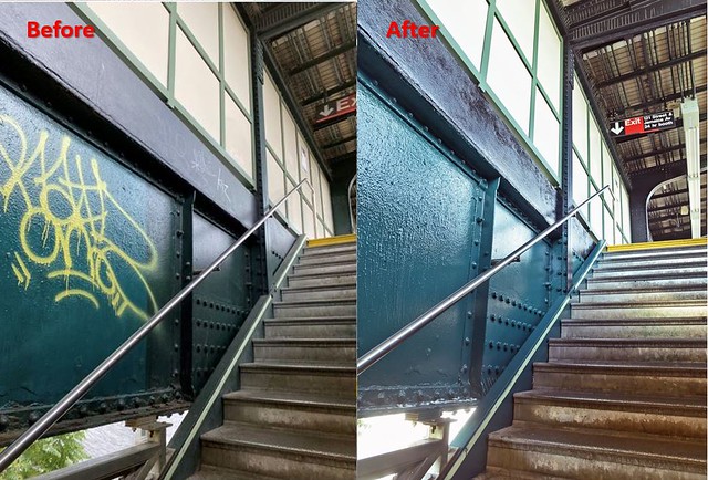 Before and After Photos of 121 St Station