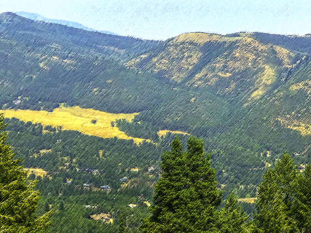 Looking at Robert Redford's Ranch From the Chair Lift in Sundance City, Utah