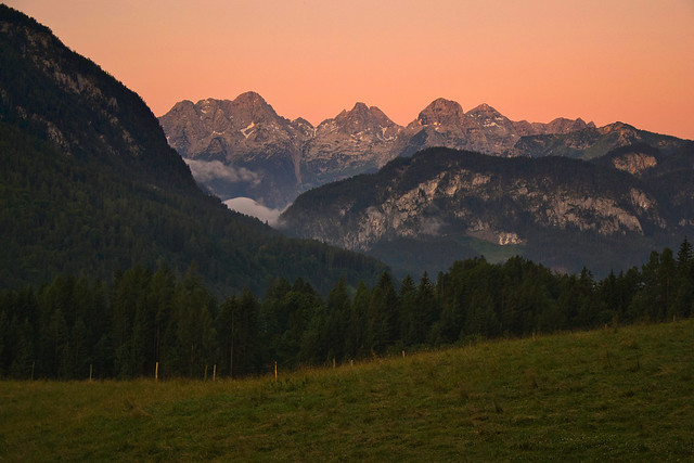 The Loferer Steinberge just before sunrise