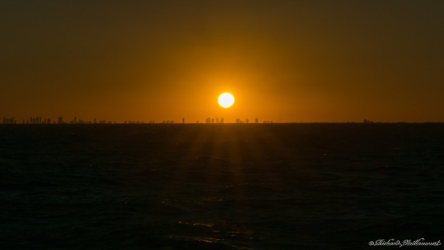 Coucher de soleil, sunset, Fort Lauderdale, Nieuw Statendam, USA - 09279