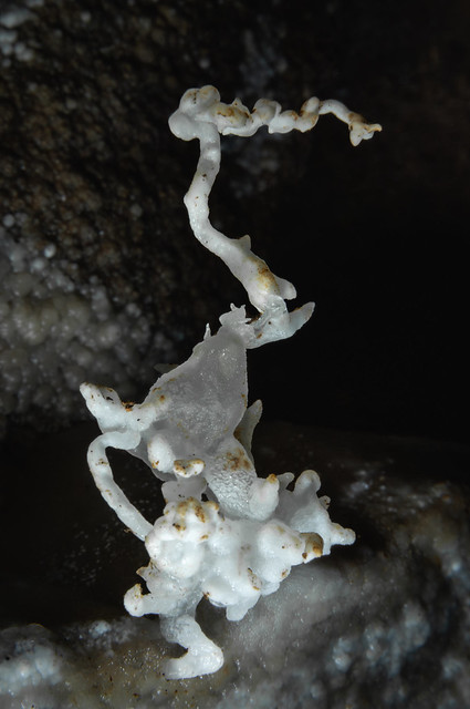 Helictites along WildWest branch in Bueno Fonteno Abyss