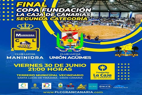 Cartel promocional de la final de la Copa Fundación La Caja de Canarias