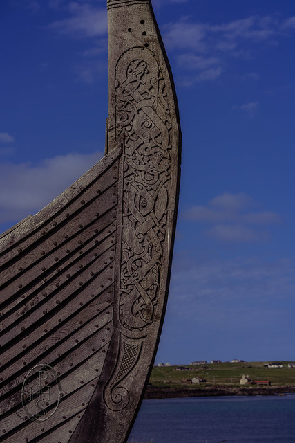 Prow of The Skidbladner on Unst at the Viking Centre Shetland 8 of 9 Single Photograph