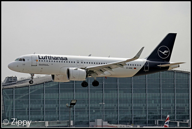 D-AINK - Lufthansa - Airbus A320 - LHR