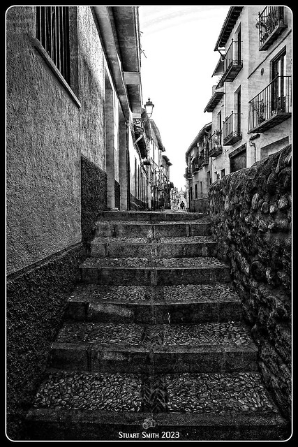 Steps to Calle San Juan de los Reyes, Granada, Andalusia, Spain