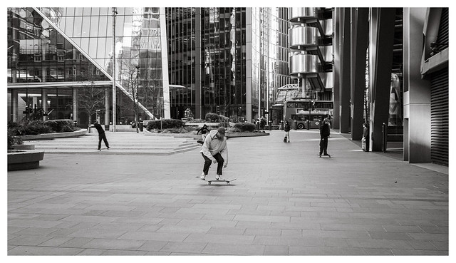 Skaters at The Leadenhall Building