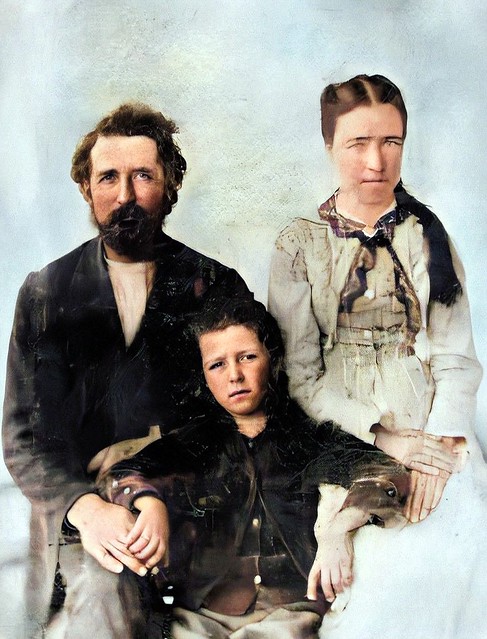 John E., Martha Ward, and George H. Bussard, Circa 1880