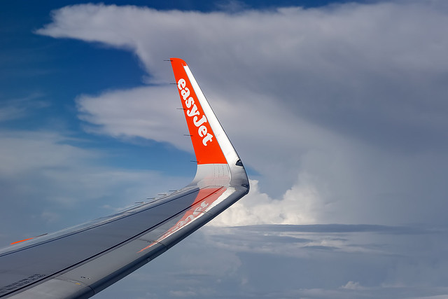 G-UZMB easyJet Airline A321neo Avoiding a Storm Approaching Corfu