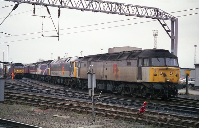 EWS Class 47s 47362 - Crewe Diesel Depot
