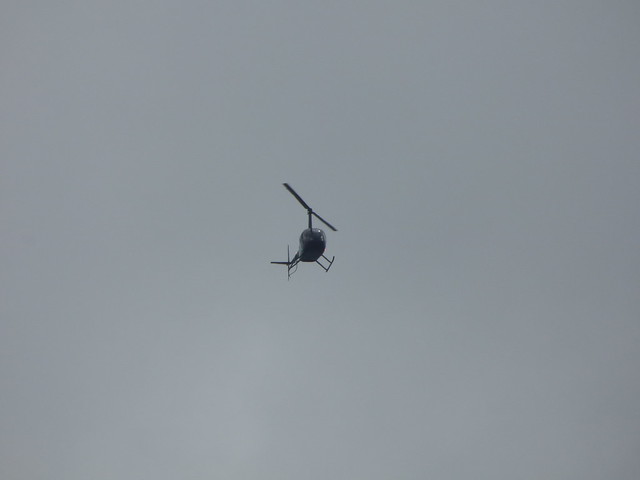 Helicopter flying over Stowe