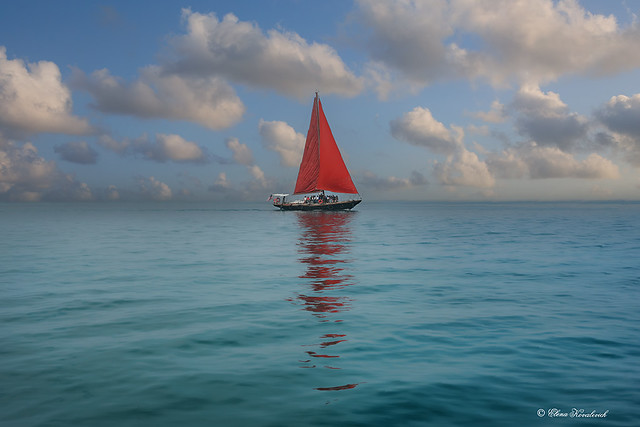 Red Sail boat