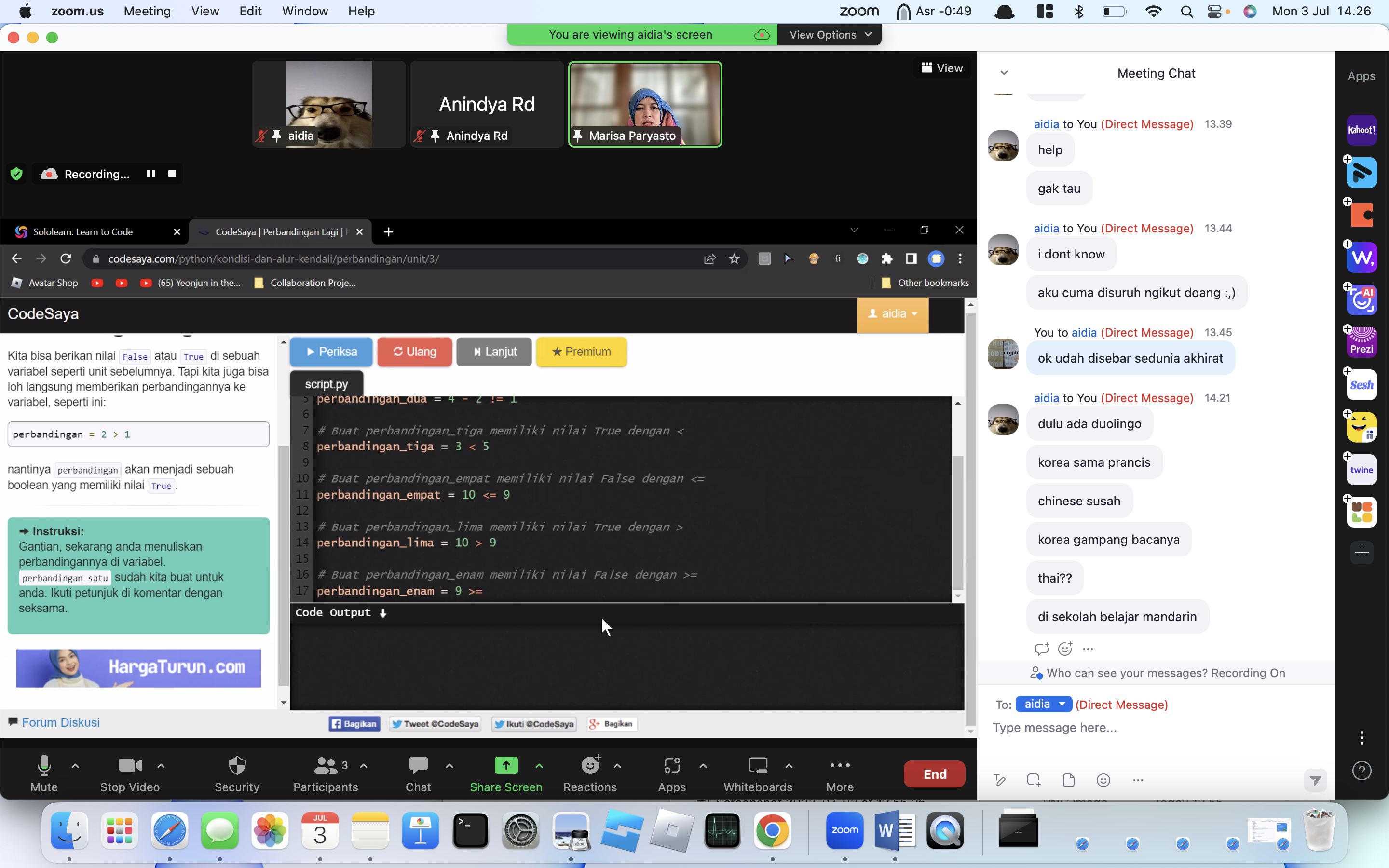 ProCodeCG Kids Coding Camp – Python Programming Day #1/3 – 3 July 2023 ...