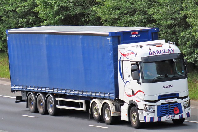 Barcly Transport, Renault T520 (SV21VPL) On The A1M Northbound 28/6/23