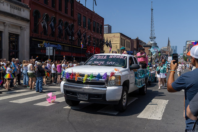 Pride Participants,  Nashville Pride Parade 2023, Broadway, Davidson county, Tennessee