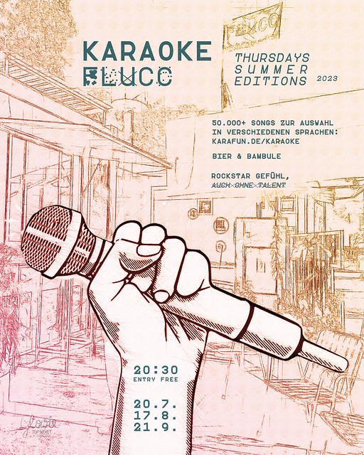 Karaoke FLUCC Thursdays Summer Editions 2023 Poster