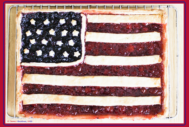 Independence Day Cherry-Blueberry Tart