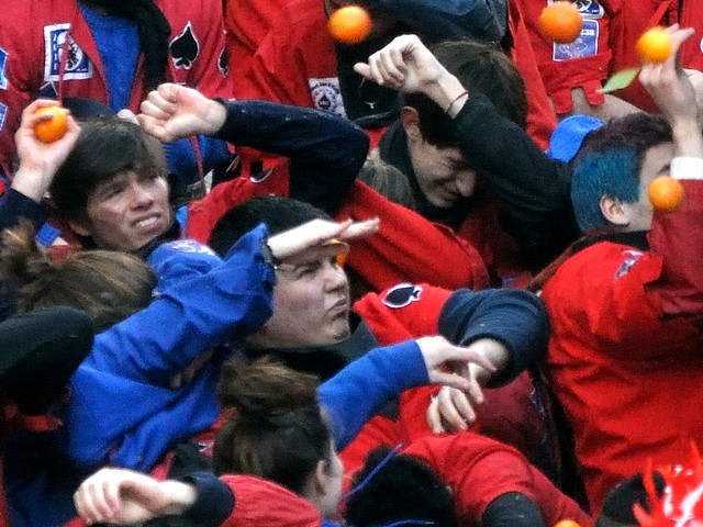 Ivrea, Torino - La battaglia delle arance al Carnevale