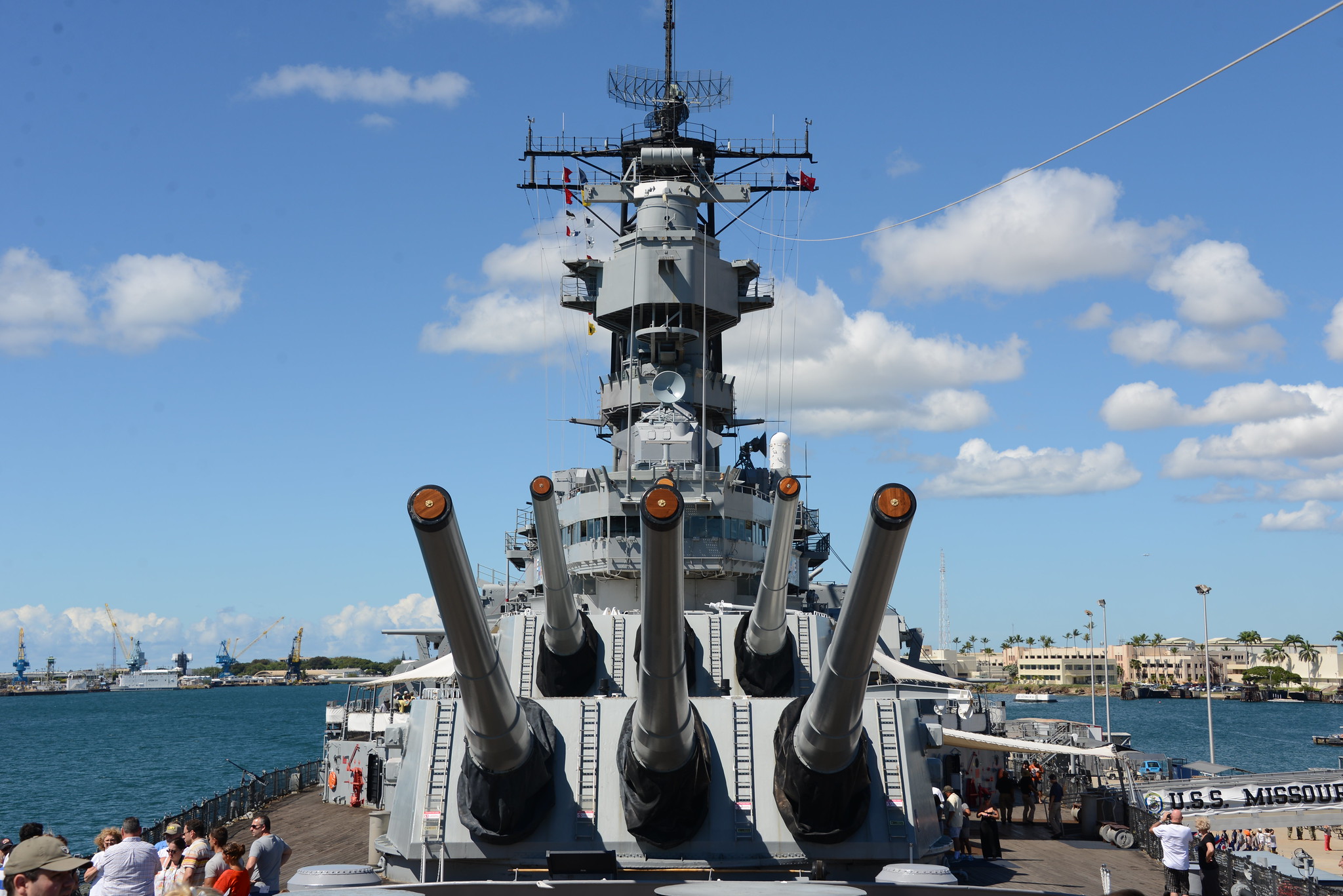 A battleship at Pearl Harbor