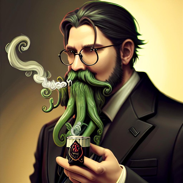 With tentacles for a beard
