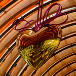 Heart of Gold Hanging from the ceiling of the museum restaurant at Crystal Bridges Museum of American Art in Bentonville, Arkansas

This was made from stainless steel and weighs over 3000 pounds (1360 kg).