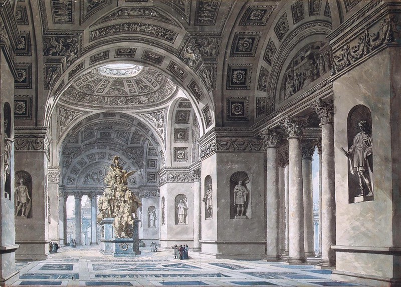 Louis Jean Desprez (1743-1804) - Interior of the Temple of Immortality
