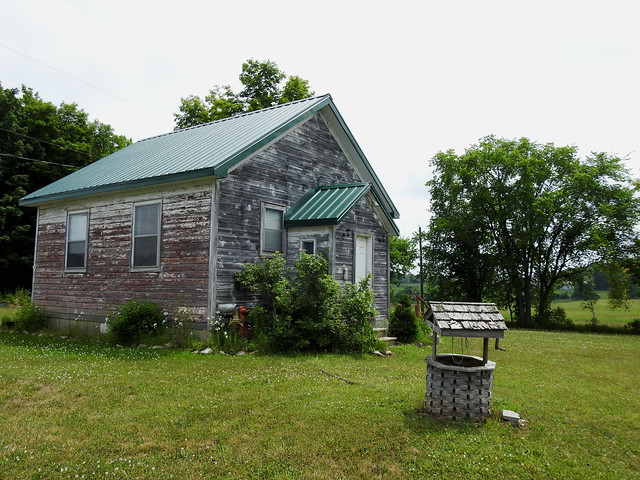 A former one-room schoolhouse (circa 1899) in Blairs Settlement, aka Centreville, in Rideau Lakes, Ontario